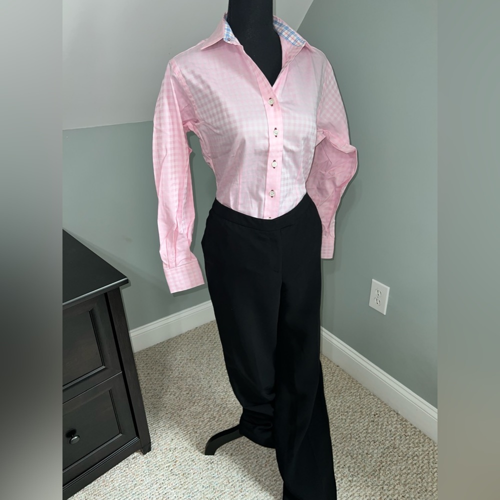 COPY - Tom James Women’s Pink Dress Shirt Button Down Top Size M